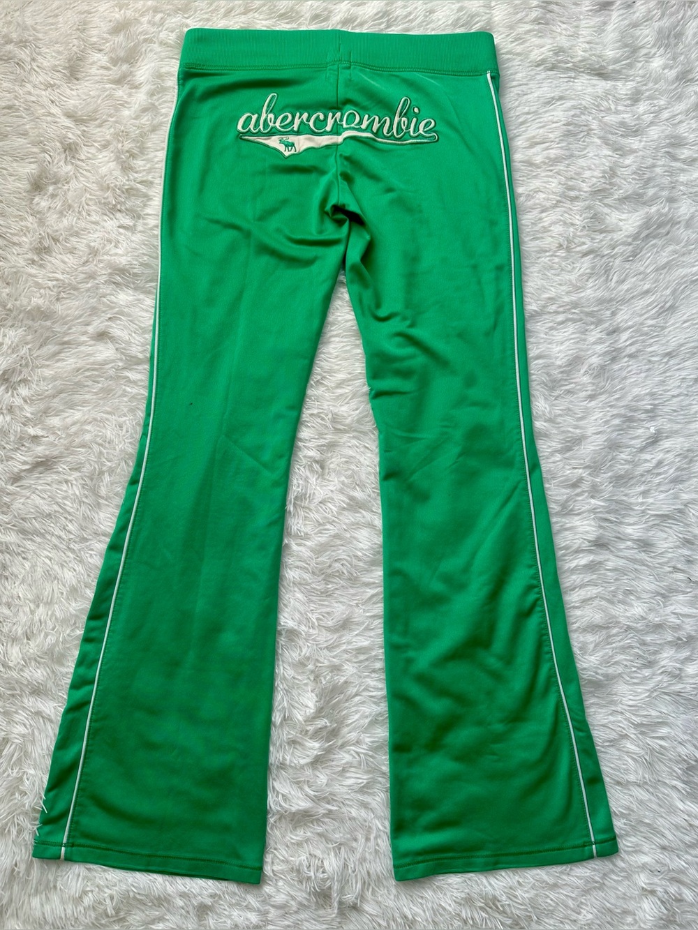 Abercrombie Est. 1982 Embroidery Track Pants Flare  Girls XL Fits XS S Vintage